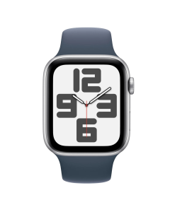 Смарт-годинник Apple Watch SE 2 GPS + Cellular 44mm Silver Aluminum Case with Storm Blue Sport Band - M/L (MRHH3)