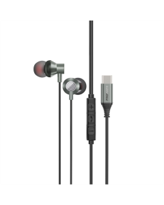 Наушники с микрофоном Promate Silken-C Серые (Серый)