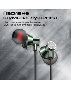 Навушники з мікрофоном Promate Silken-C Сірі (Grey)