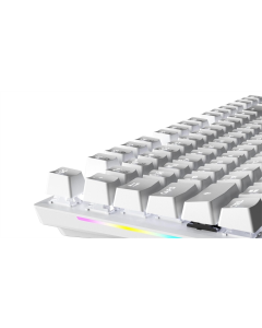 Клавиатура GamePro Genesis Joker MK124W с переключателями Outemu Red USB Белая (White)