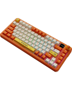 Клавіатура бездротова Ajazz AK820 MAX Avocado Switch Помаранчева (Orange)