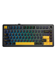 Клавіатура бездротова Aula F75 Чорна Жовта (Black Yellow)