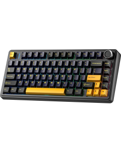 Клавіатура бездротова Aula F75 Чорна Жовта (Black Yellow)