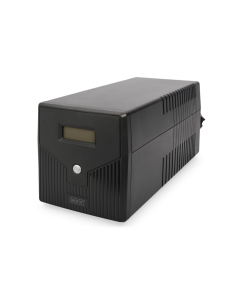 Источник бесперебойного питания DIGITUS 1000VA/600W, LCD, RJ45, RS232, USB, 4xSchuko Черный (Black)