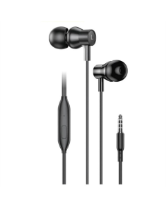 Навушники з мікрофоном Foneng EP500 heavy bass metal remote earphone (EP500-E-R-HBM) Чорні (Black) j