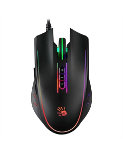 Миша Bloody Q81 Neon XGlide Curve Черная (Black)