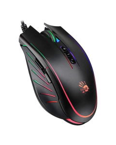 Миша Bloody Q81 Neon XGlide Curve Черная (Black)
