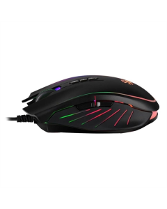 Миша Bloody Q81 Neon XGlide Curve Чорна (Black)