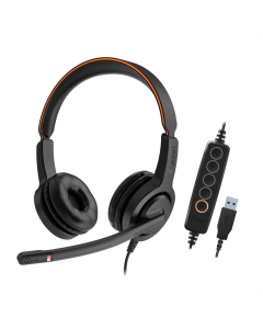 Навушники накладні Axtel Voice UC 40 duo NC (AXH-V40UCD) Чорні (Black)