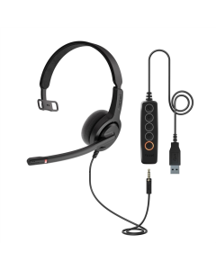 Навушники накладні Axtel Voice UC 28-35 mono NC (AXH-V28-35UCM) Чорні (Black)