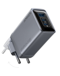 Зарядний пристрій Anker PowerPort GaNPrime 100W 2xUSB Type-C, USB Type-A Срібний (Silver)