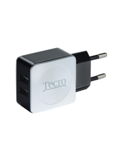 Зарядний пристрій Tecro (2xUSB, 2.1A) Чорний (Black)
