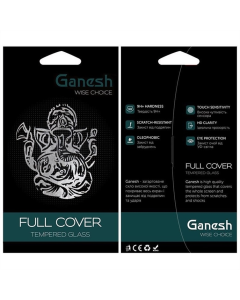 Захисне скло для iPhone 16 Pro Max  Ganesh (Full Cover) Чорне (Black)