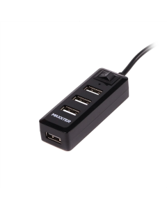 USB хаб Maxxter 4 порта (HU2A-4P-AC-03) Черный (Black)