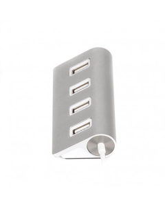 USB хаб Maxxter 4 порта Silver (HU2A-4P-01) Серебристый (Silver)