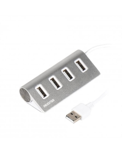 USB хаб Maxxter 4 порта Silver (HU2A-4P-01) Серебристый (Silver)