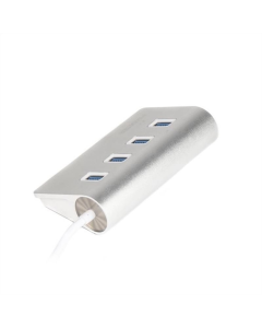 USB хаб Maxxter 4 ports Silver (HU3A-4P-01) Срібний (Silver)