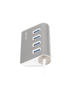 USB хаб Maxxter 4 ports Silver (HU3A-4P-01) Срібний (Silver)