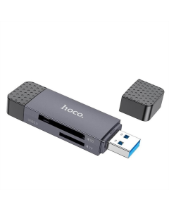 Кардридер Hoco HB45 Spirit 2-в-1 USB-USB Type-C 3.0 Черный (Black)