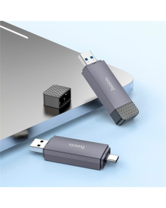 Кардридер Hoco HB45 Spirit 2-в-1 USB-USB Type-C 3.0 Черный (Black)