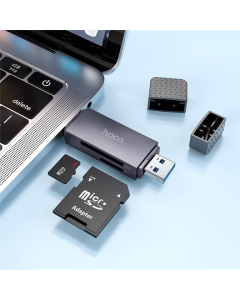 Кардридер Hoco HB45 Spirit 2-в-1 USB-USB Type-C 3.0 Черный (Black)