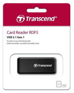 Кардридер Transcend USB 3.1 Type-A microSD/SD Черный (Black)