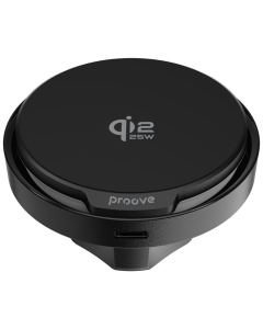 Автодержатель Proove Spark Qi2.2 25W с беспроводной зарядкой Черный (Black)