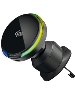 Автодержатель Proove Spark Qi2.2 25W с беспроводной зарядкой Черный (Black)