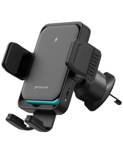 Автодержатель Proove Sonic Pro 15W с беспроводной зарядкой Черный (Black)