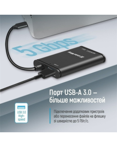 Картридер ColorWay 3-в-1 (CW-CR-02) Черный (Black)