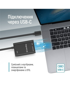 Картридер ColorWay 3-в-1 (CW-CR-02) Черный (Black)