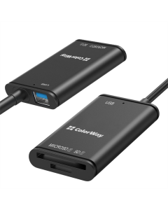 Картридер ColorWay 3-в-1 (CW-CR-02) Черный (Black)