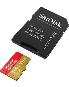 Карта памяти MicroSDXC SanDisk Extreme 256GB C10 UHS-I V30 U3 R190/W130MB/s + SD (SDSQXAV-256G-GN6MA)