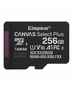 Карта памяти MicroSDXC Kingston Canvas Select Plus 256GB UHS-I Class 10 R150MB/s + SD-адаптер (SDCS3/256GB)