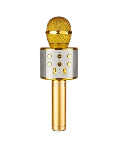 Караоке микрофон-колонка WS858 Золотой (Gold)