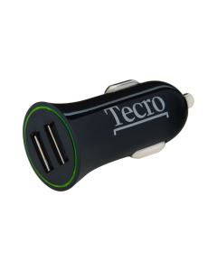 Автомобільний зарядний пристрій Tecro (2USBх2.1A) Чорний (Black)