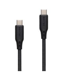 USB кабель Senteo SL-05 Foamed Silicone Type-C to Type-C 60W 1м Чорний (Black)