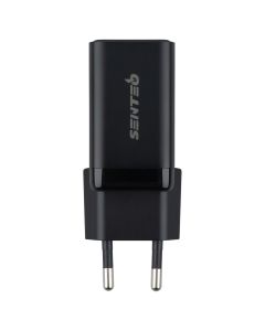 Зарядний пристрій Senteo Z-12 2Type-C PD3.0 45W GaN Super Fast charge Чорний (Black)