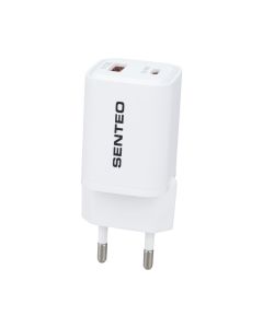 Зарядний пристрій Senteo S-03 1USB + 1Type-C 20W/18W QC3.0 Білий (White)