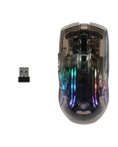 Миша бездротова Jedel WD140 RGB Transparent Чорна (Black)