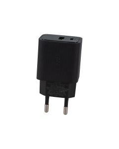 Зарядное устройство Hoco CS83A Excellent с цифровым дисплеем 1USB+1Type-C PD/QC 20W Черное (Black)