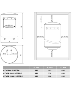 Водонагрівач Tesy SimpatEco CTVOL 804415 Білий (White)