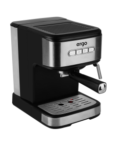 Кавоварка ріжкова Ergo CE7700 Чорна Срібна (Black Silver)