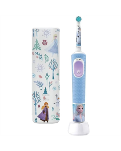 Электрическая детская зубная щетка Braun Oral-B Pro Kids D103.413.2KX Frozen Голубая (Blue)