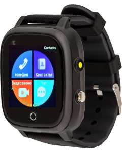Детские умные часы AmiGo GO005 4G WIFI с термометром Черные (Black)