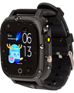 Детские умные часы AmiGo GO005 4G WIFI с термометром Черные (Black)