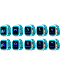 Детские умные часы AmiGo GO004 Splashproof Camera + LED Синий (Blue)
