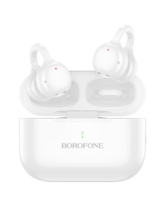 Беспроводные вкладыши Borofone BW95 Cancion clip-on TWS Белые (White)