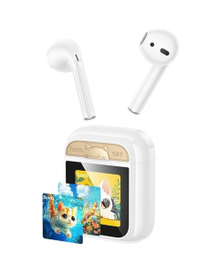 Беспроводные вкладыши-наушники Hoco EW86 Cat TWS Белые (White)