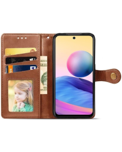 Чехол кейс для Motorola Moto G06 GETMAN Gallant (PU) Коричневый (Brown)